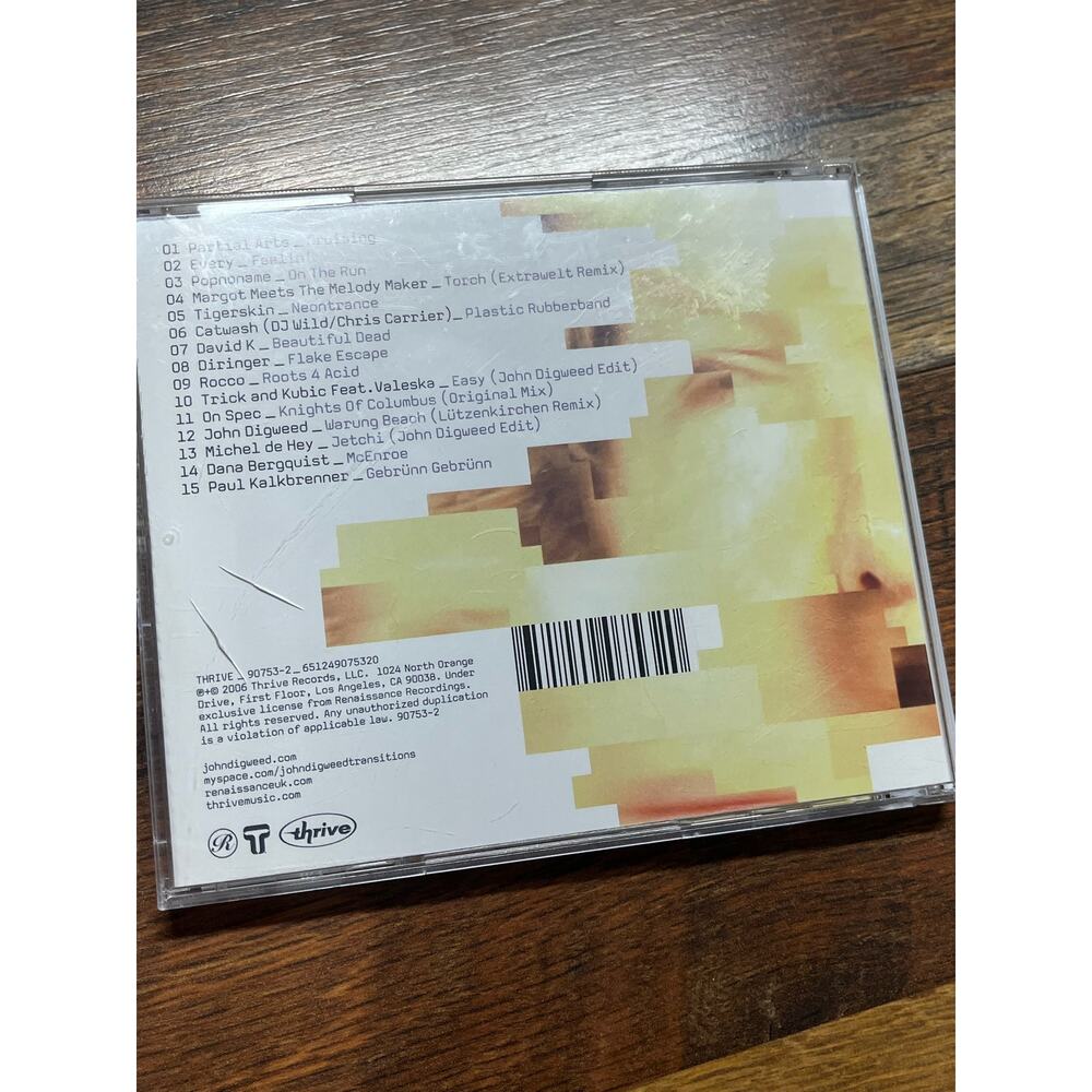RARE John Digweed Transitions Renaissance 2006 Thrive Records - Picture 4 of 5
